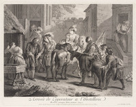 KG 12992
          <br/>
          Aankomst van de chirurgijn in de herberg
          <br/>
          <em>Scotin, Gérard (1643-1715)</em>